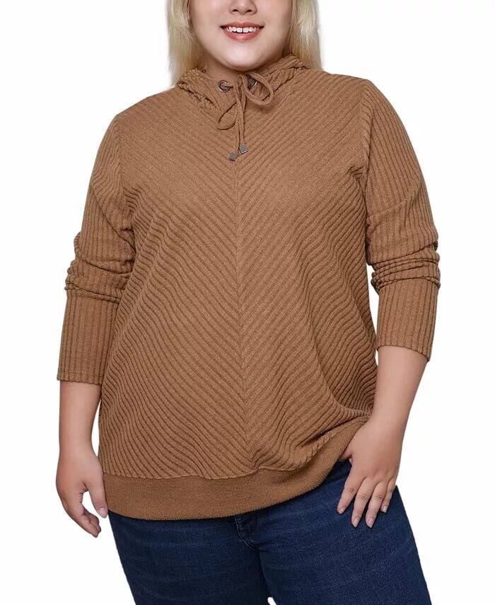 Топ с капюшоном и длинными рукавами в рубчик размера плюс NY Collection, коричневый
Топ с капюшоном и длинными рукавами в рубчик размера плюс NY Collection, коричневый