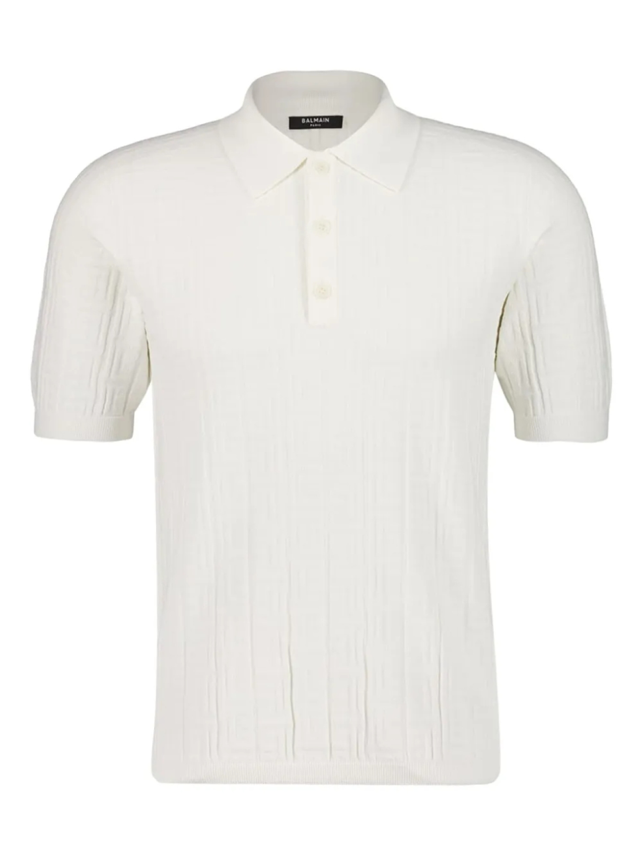 Текстурированная трикотажная рубашка-поло Balmain, белый
Текстурированная трикотажная рубашка-поло Balmain, белый