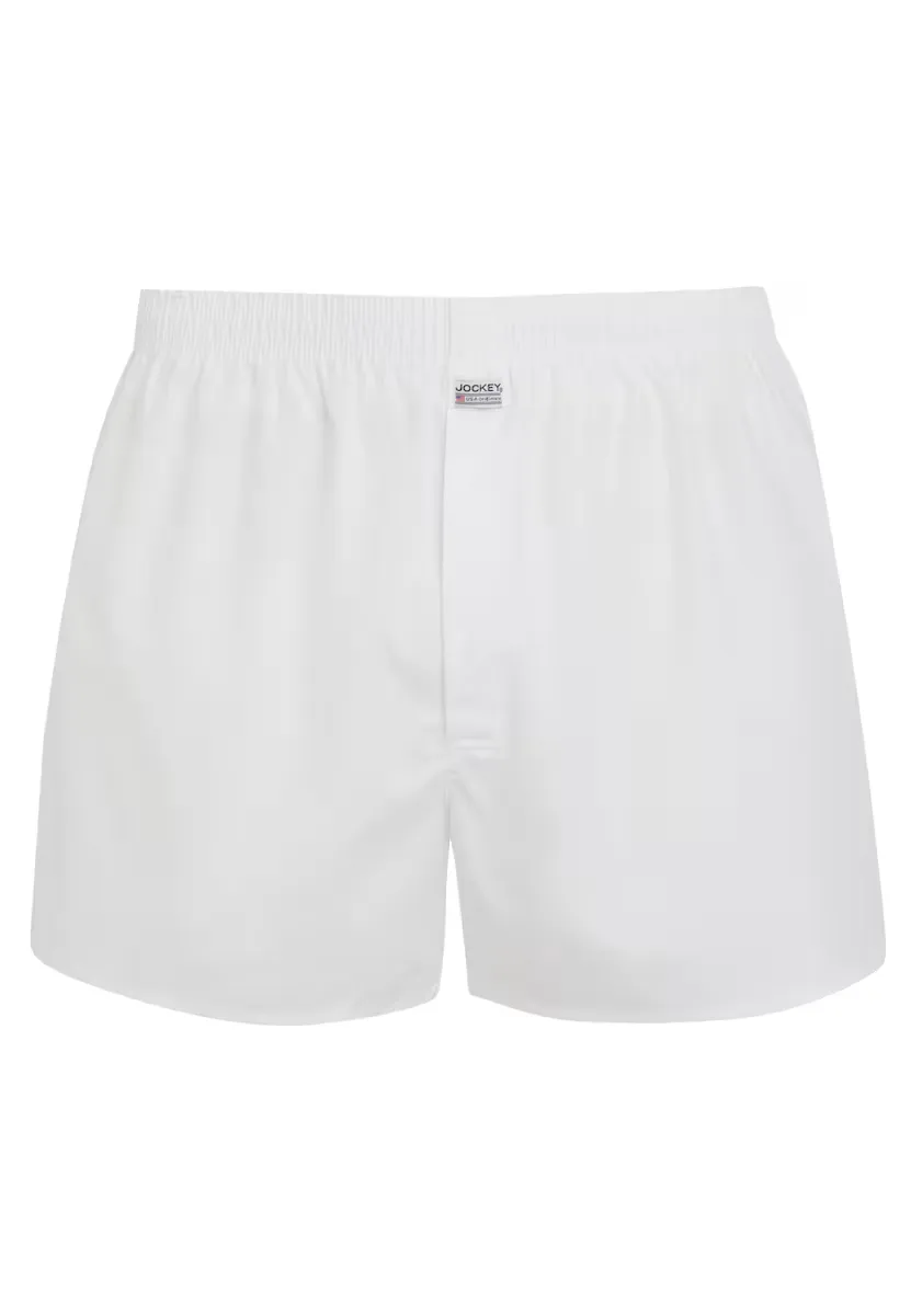 Однотонные мужские трикотажные боксеры средней посадки Jockey, белый
Однотонные мужские трикотажные боксеры средней посадки Jockey, белый
