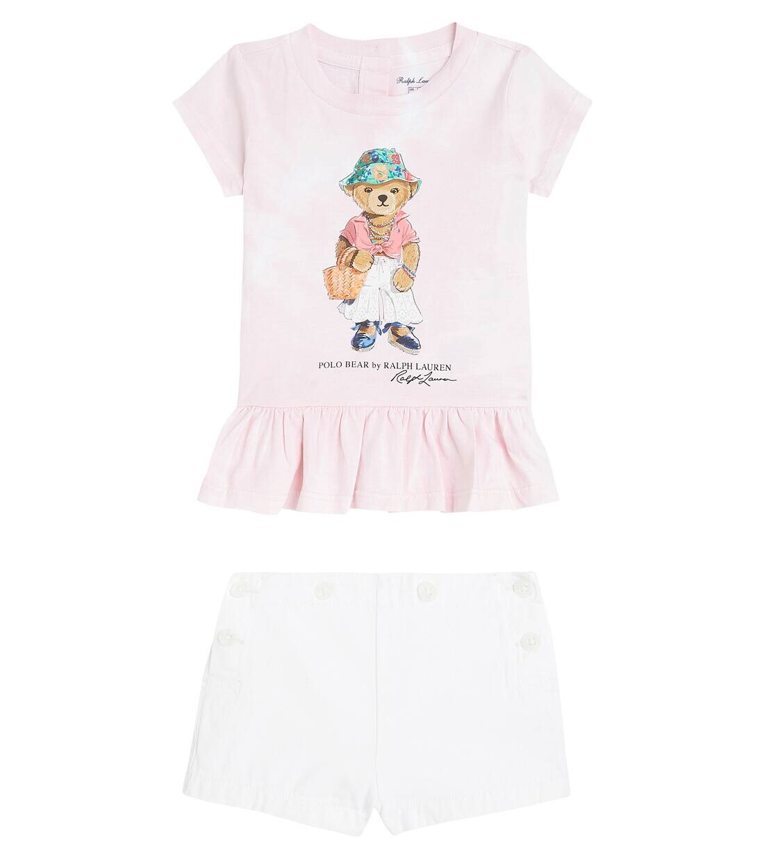 Комплект из хлопковой футболки и шорт Baby Polo Bear Polo Ralph Lauren Kids, цвет hint of pink tie dye
Комплект из хлопковой футболки и шорт Baby Polo Bear Polo Ralph Lauren Kids, цвет hint of pink tie dye