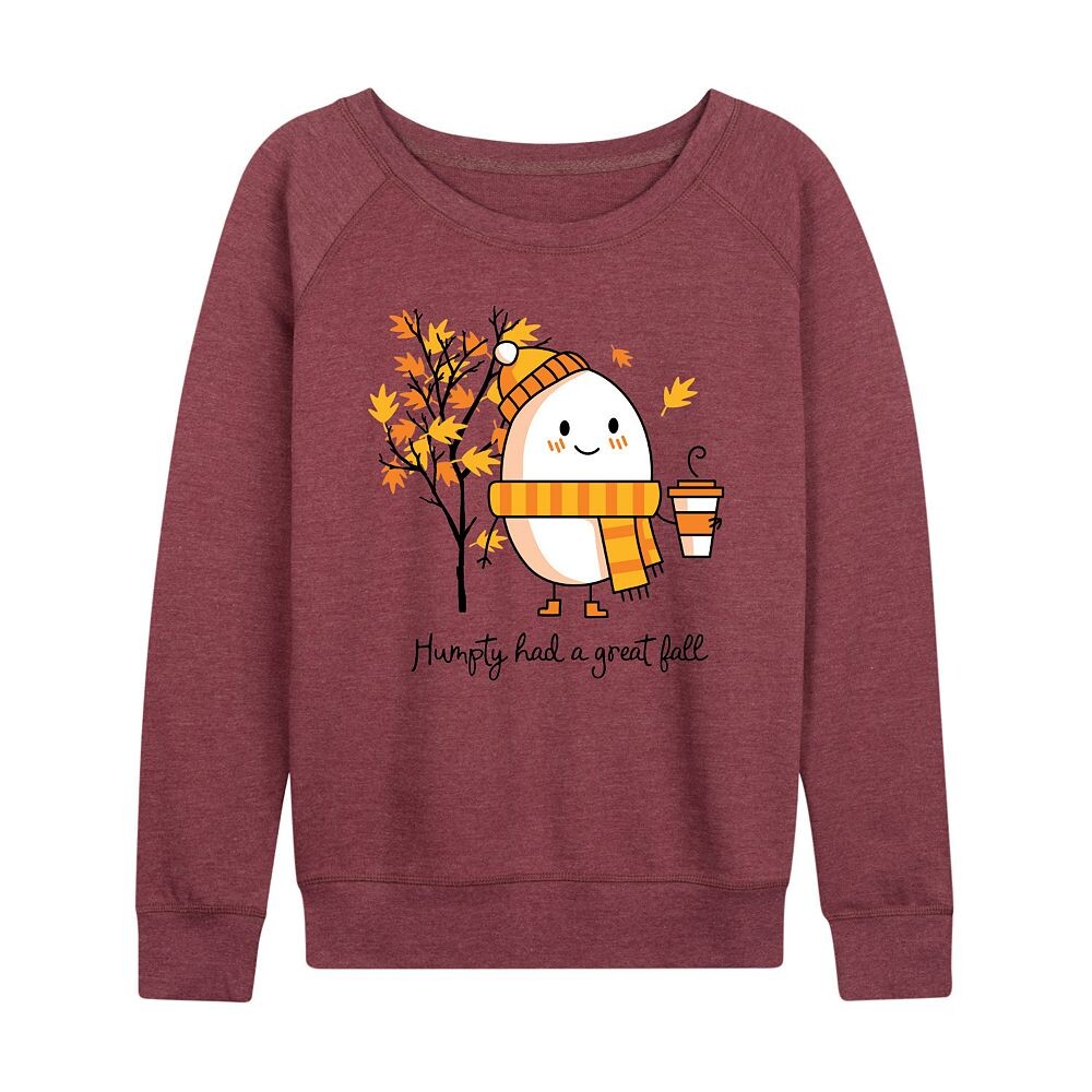 Женский легкий свитшот из френч терри Humpty Had A Great Fall Licensed Character, цвет Heather Dark Red
Женский легкий свитшот из френч терри Humpty Had A Great Fall Licensed Character, цвет Heather Dark Red