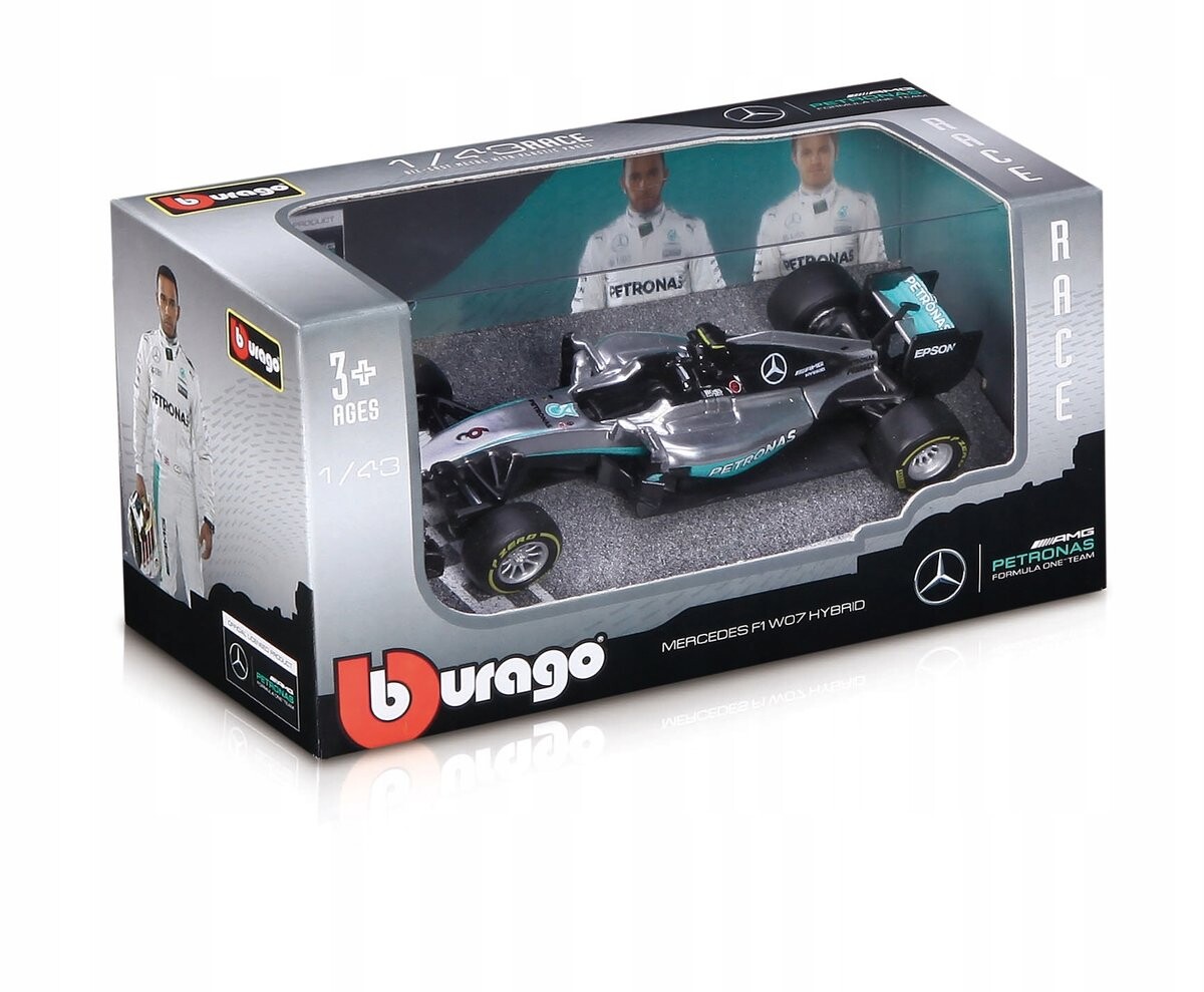 Автомобиль F1 Mercedes W07 Hybrid 1:43 Bburago 18-38126
Автомобиль F1 Mercedes W07 Hybrid 1:43 Bburago 18-38126
