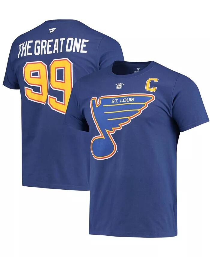 Мужская синяя футболка с именем и номером игрока Wayne Gretzky St. Louis Blues Authentic Stack Fanatics
Мужская синяя футболка с именем и номером игрока Wayne Gretzky St. Louis Blues Authentic Stack Fanatics