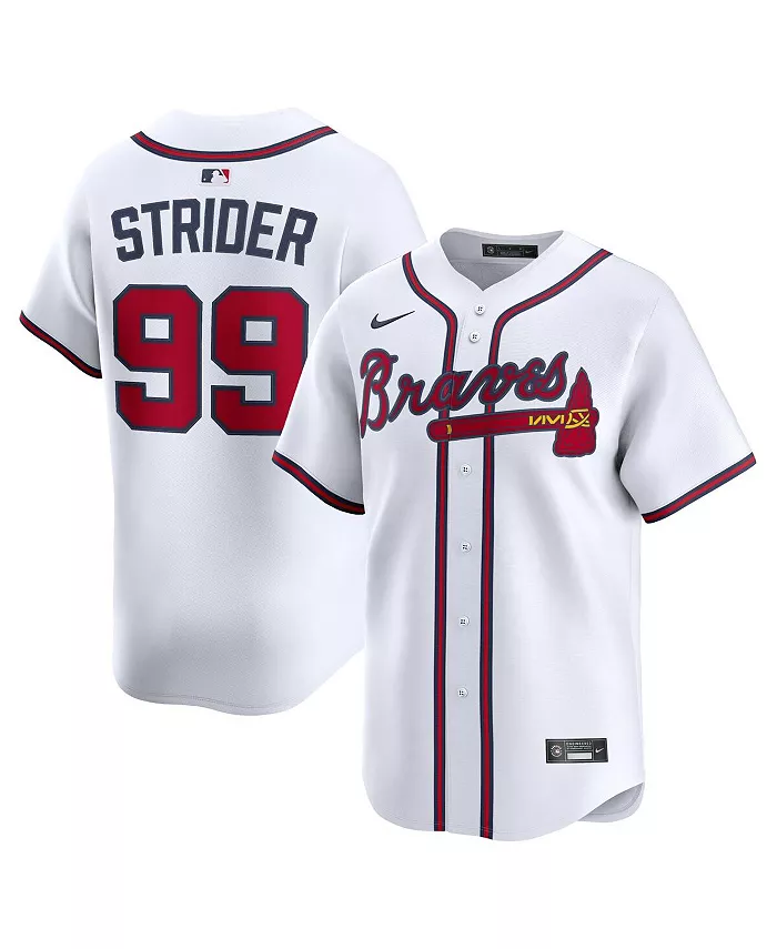 Мужская белая лимитированная джерси игрока Spencer Strider Atlanta Braves (домашняя форма) Nike
Мужская белая лимитированная джерси игрока Spencer Strider Atlanta Braves (домашняя форма) Nike
