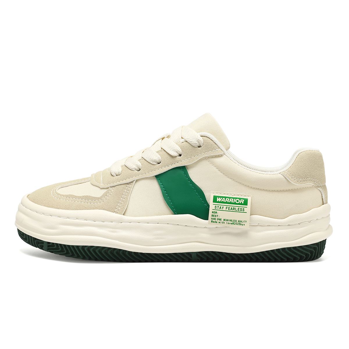 WARRIOR Износостойкие легкие дышащие скейтерские кроссовки мужские бежево-зеленые, цвет Beige Green
WARRIOR Износостойкие легкие дышащие скейтерские кроссовки мужские бежево-зеленые, цвет Beige Green