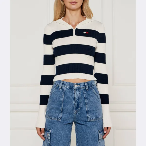 Укороченный свитер Tommy Hilfiger, белый
Укороченный свитер Tommy Hilfiger, белый