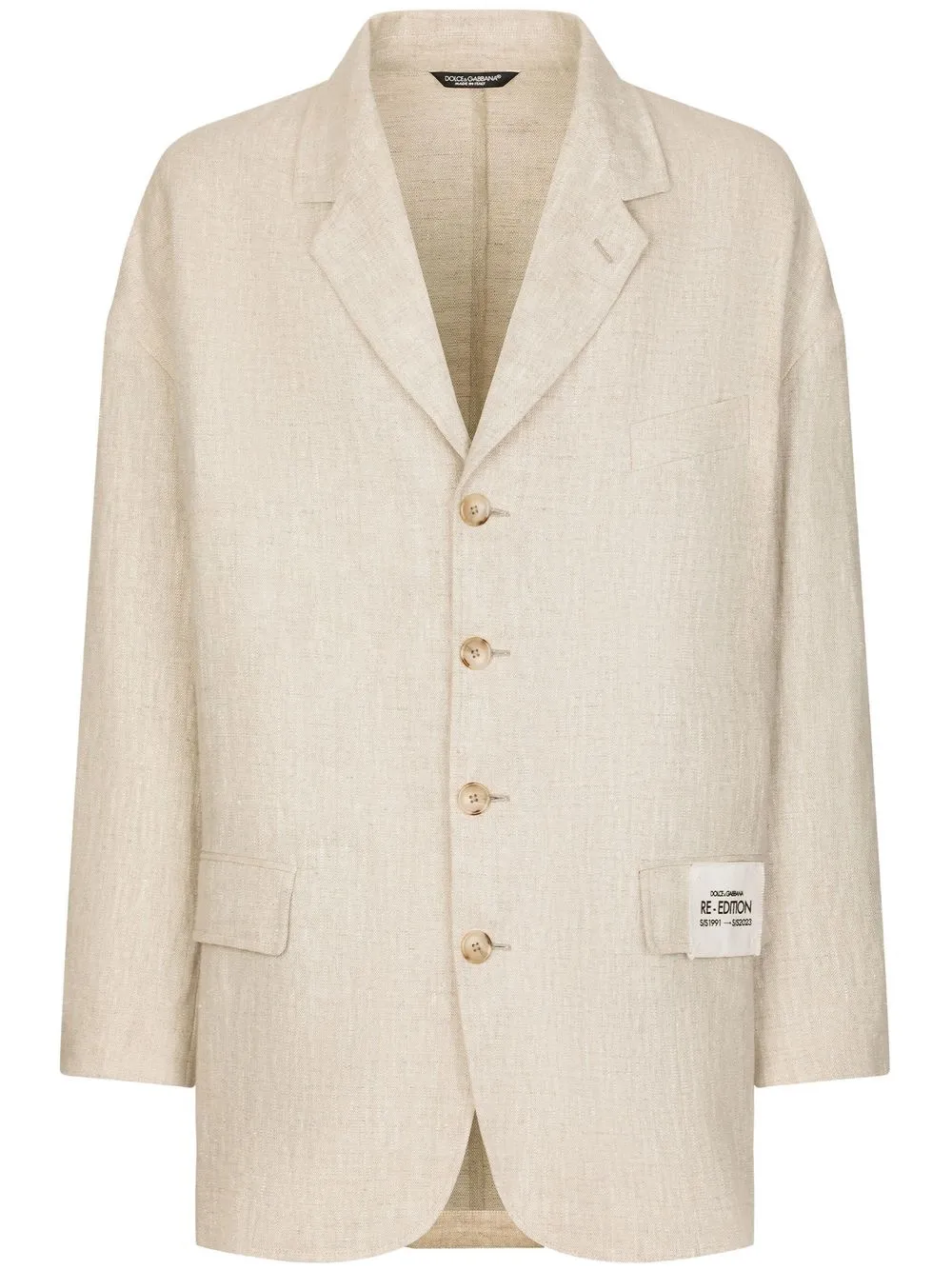 Однобортный пиджак с нашивкой-логотипом DOLCE & GABBANA, нейтральный
Однобортный пиджак с нашивкой-логотипом DOLCE & GABBANA, нейтральный
