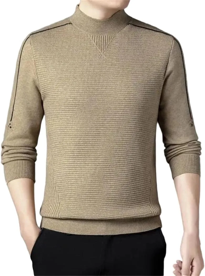 Мужской свитер с полувысоким воротником на осень-зиму
Мужской свитер с полувысоким воротником на осень-зиму