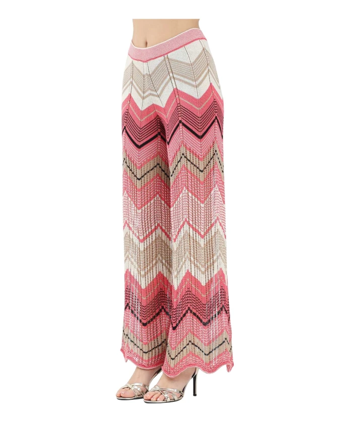 Вязаные брюки-палаццо в полоску Akep, мультиколор
Вязаные брюки-палаццо в полоску Akep, мультиколор