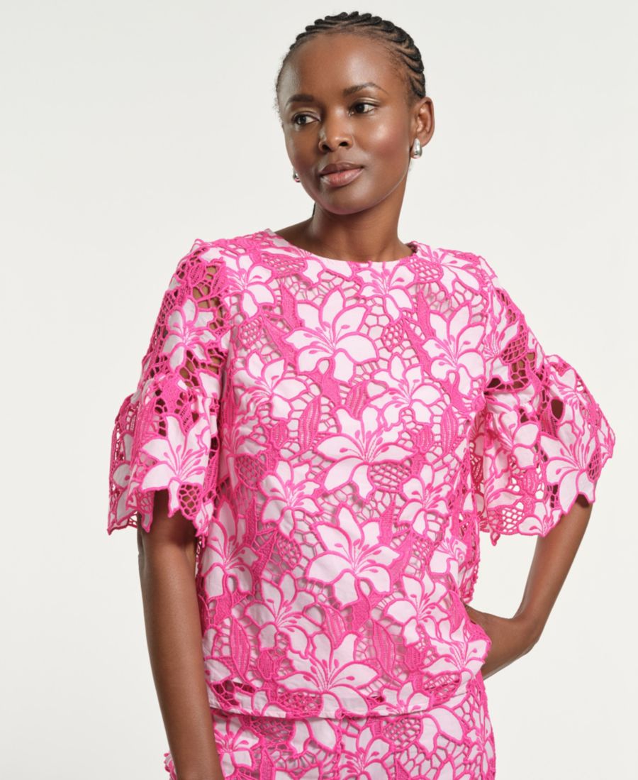 Женская свободная блузка с круглым вырезом и перфорацией Isaac Mizrahi, Fuchsia Multi
Женская свободная блузка с круглым вырезом и перфорацией Isaac Mizrahi, Fuchsia Multi