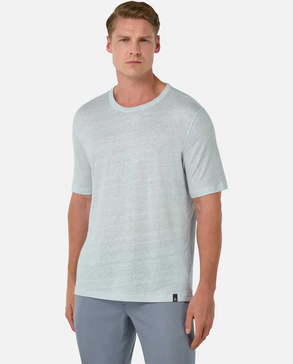 Мужская футболка из эластичного льняного трикотажа Boggi Milano, светло-голубой
Мужская футболка из эластичного льняного трикотажа Boggi Milano, светло-голубой