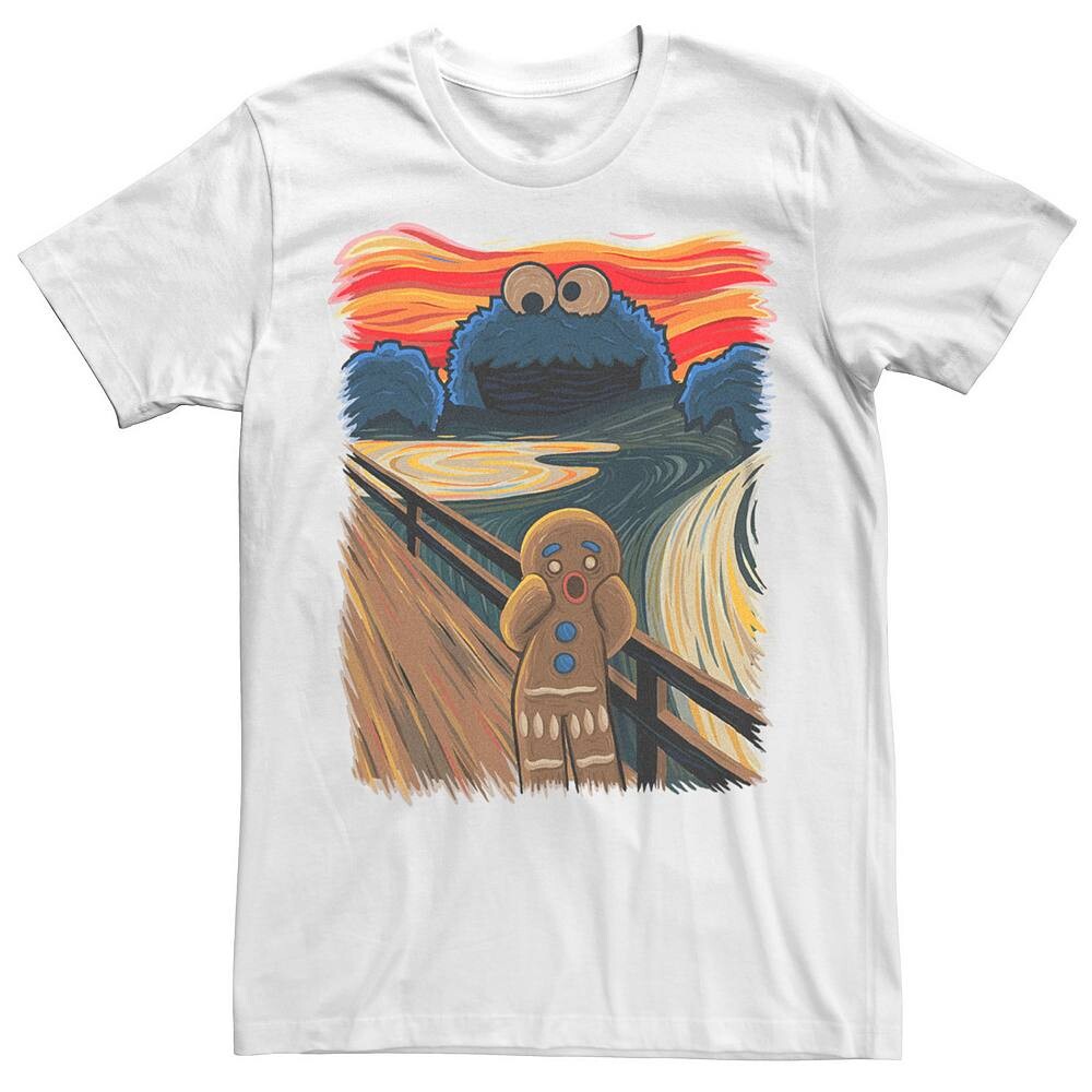 Мужская футболка с рисунком The Cookie Muncher Gingerbread Man Scream Licensed Character, белый
Мужская футболка с рисунком The Cookie Muncher Gingerbread Man Scream Licensed Character, белый