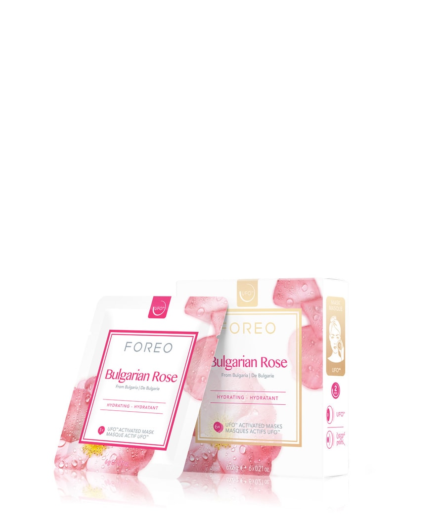 Медицинская маска FOREO Ufo Mask Bulgarian Rose, 6x6g
Медицинская маска FOREO Ufo Mask Bulgarian Rose, 6x6g
