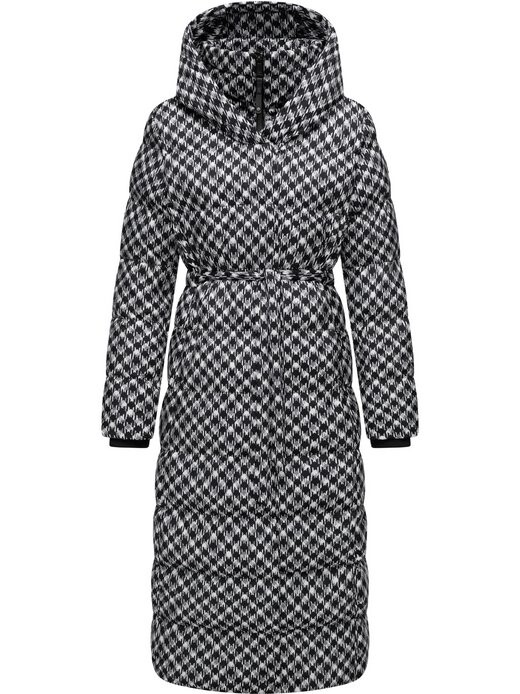 Стеганое пальто niara с длинным принтом Ragwear, черный 
Стеганое пальто niara с длинным принтом Ragwear, черный