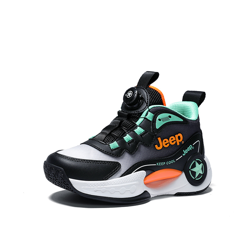 Баскетбольные кроссовки средней высоты с износостойкой амортизацией для детей Jeep, черный 
Баскетбольные кроссовки средней высоты с износостойкой амортизацией для детей Jeep, черный