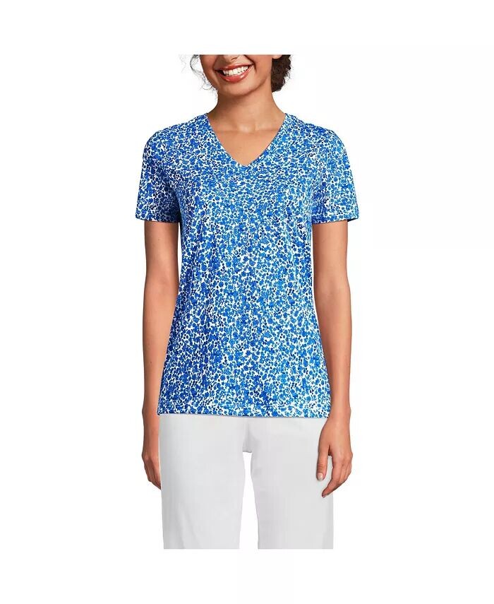 Свободная хлопковая футболка Petite с v-образным вырезом Supima Lands' End, белый
Свободная хлопковая футболка Petite с v-образным вырезом Supima Lands' End, белый