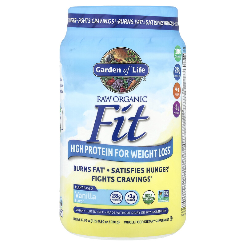 Garden of Life, RAW Organic Fit, с высоким содержанием белка для снижения веса, ваниль, 930 г (32,80 унции)
Garden of Life, RAW Organic Fit, с высоким содержанием белка для снижения веса, ваниль, 930 г (32,80 унции)