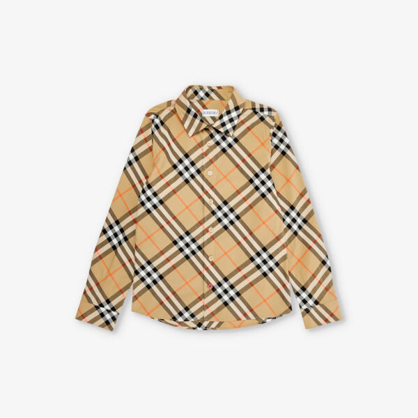 Рубашка из хлопка в клетку Owen 3-14 лет Burberry, желтый 
Рубашка из хлопка в клетку Owen 3-14 лет Burberry, желтый