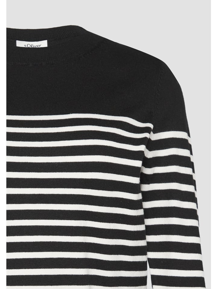 Вязаный свитер s.Oliver, черный 
Вязаный свитер s.Oliver, черный