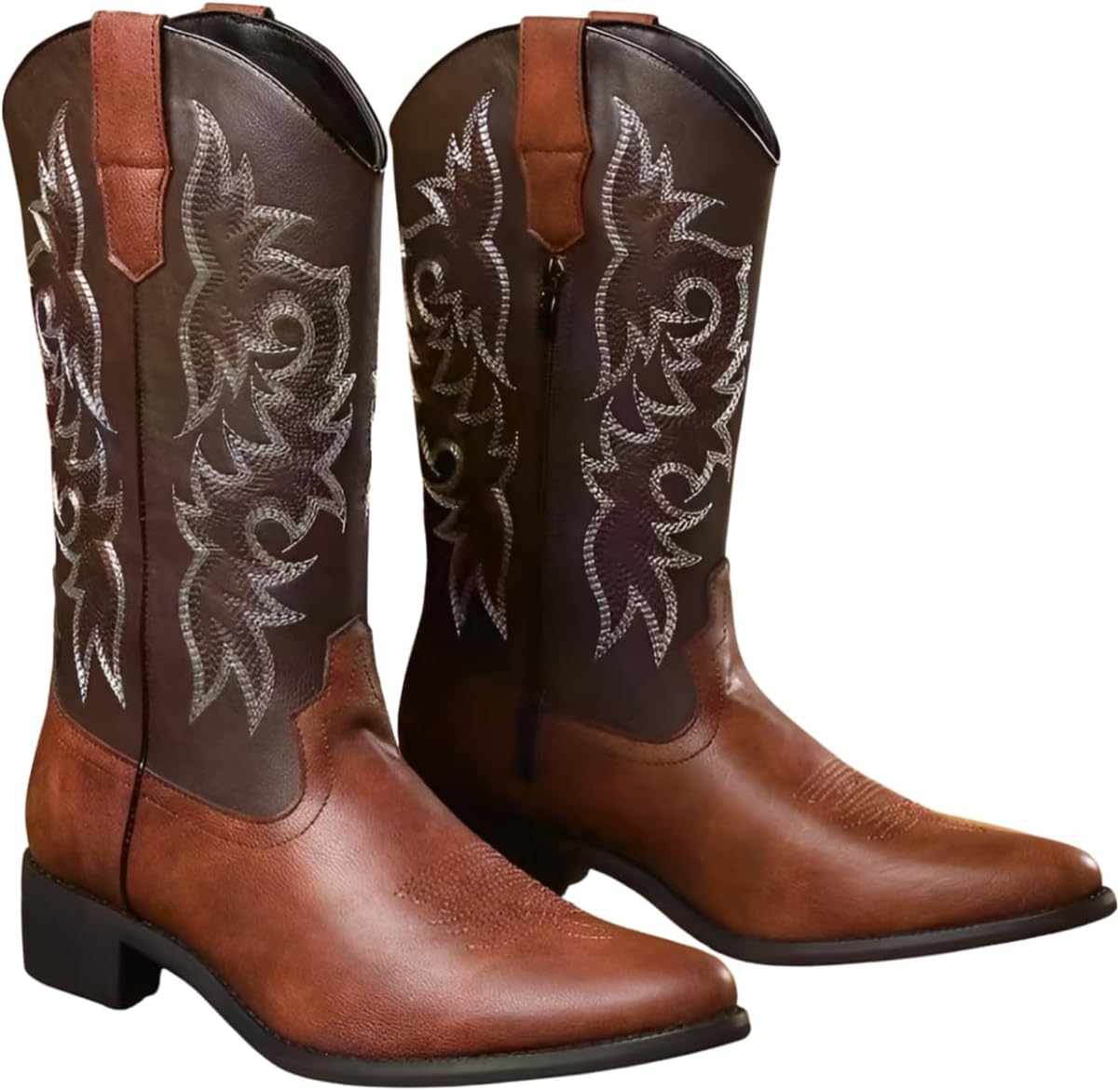 Мужские кожаные ковбойские сапоги Santimon с молнией, стиль Western с вышивкой, светло-коричневый
Мужские кожаные ковбойские сапоги Santimon с молнией, стиль Western с вышивкой, светло-коричневый