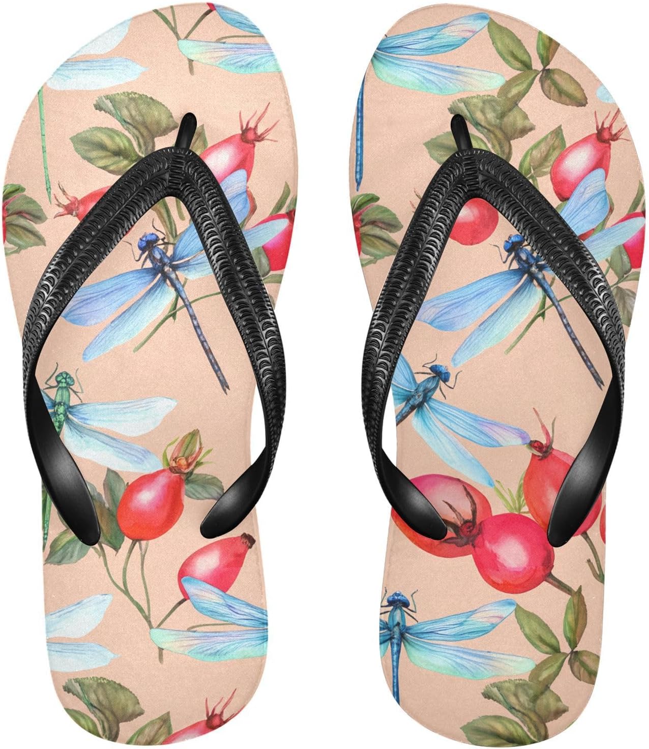 Женские и мужские пляжные шлепанцы Dragonfly с цветочным принтом, розовые, резиновые, с противоскользящей подошвой, летние тапочки для душа и прогулок Sinestour
Женские и мужские пляжные шлепанцы Dragonfly с цветочным принтом, розовые, резиновые, с противоскользящей подошвой, летние тапочки для душа и прогулок Sinestour