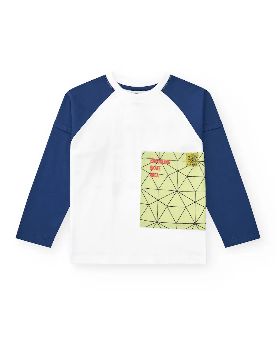 Футболка для мальчика с длинными рукавами и карманом и узором на спине Tuc tuc, белый
Футболка для мальчика с длинными рукавами и карманом и узором на спине Tuc tuc, белый