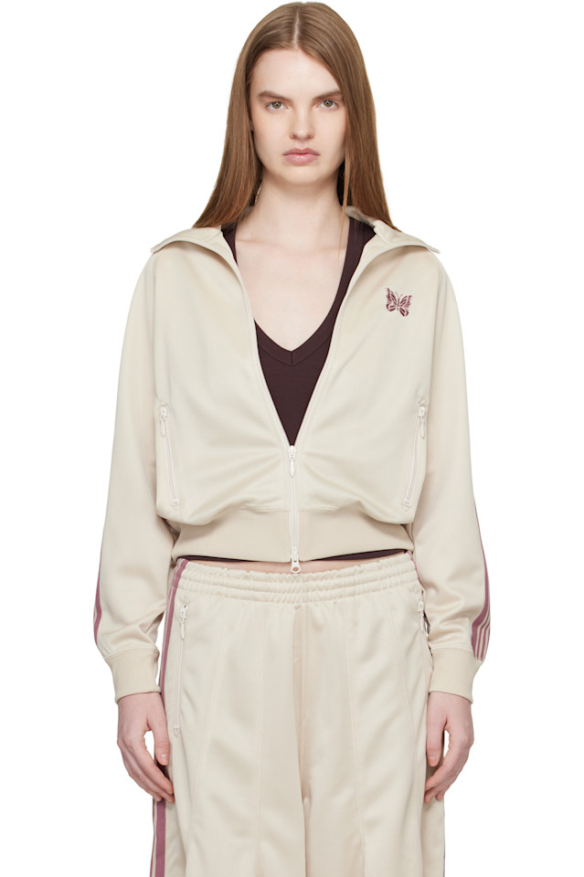 Needles Спортивная куртка из гладкого полиэстера кремового цвета
Needles Спортивная куртка из гладкого полиэстера кремового цвета