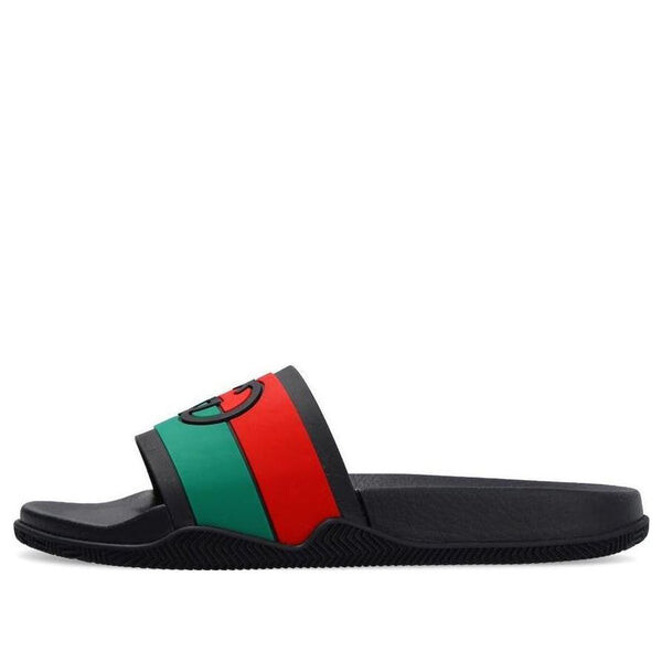 Тапочки slide 'interlocking g - black red green' Gucci, черный
Тапочки slide 'interlocking g - black red green' Gucci, черный