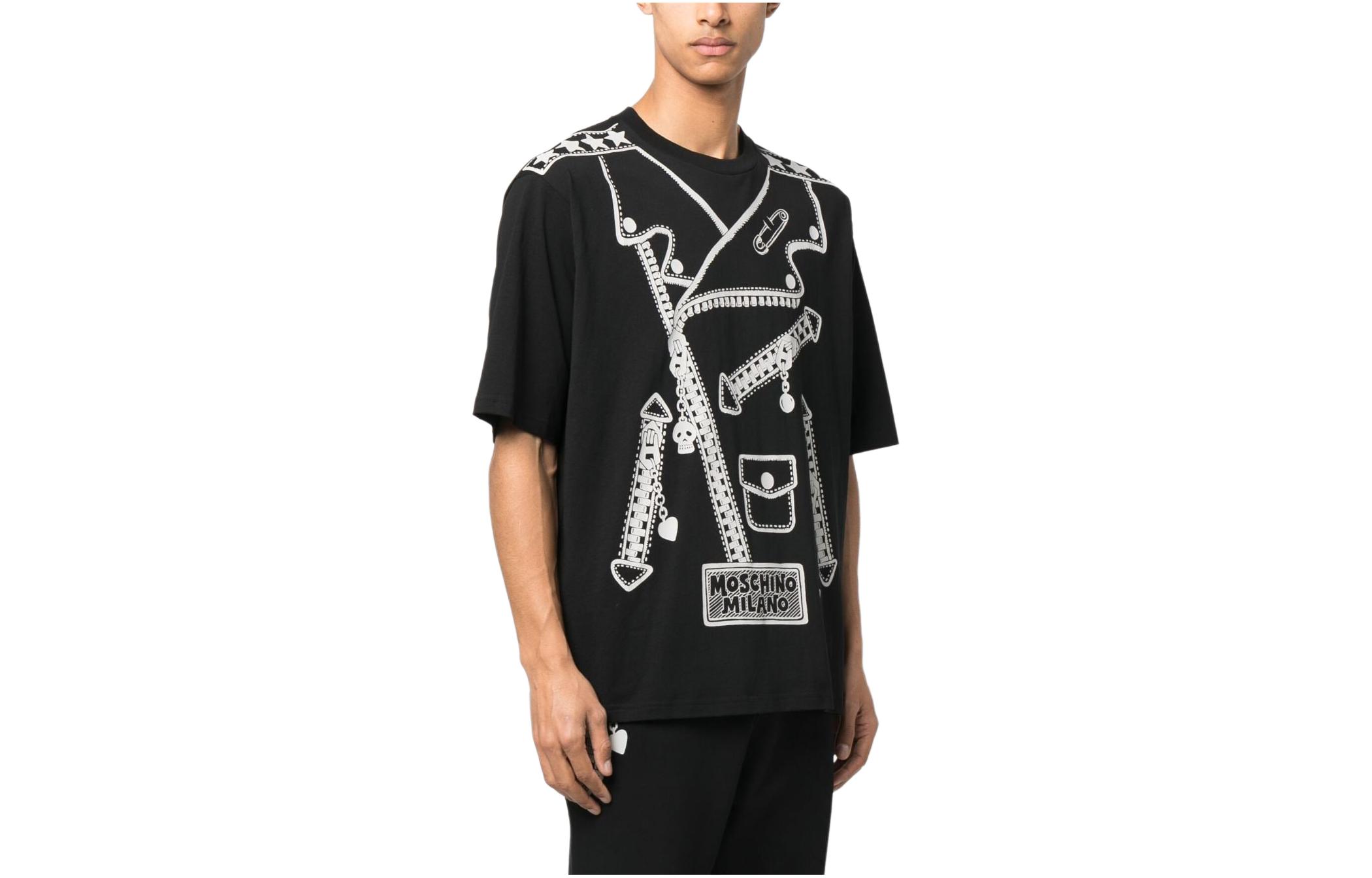 Футболка из хлопка с принтом MOSCHINO, черная
Футболка из хлопка с принтом MOSCHINO, черная