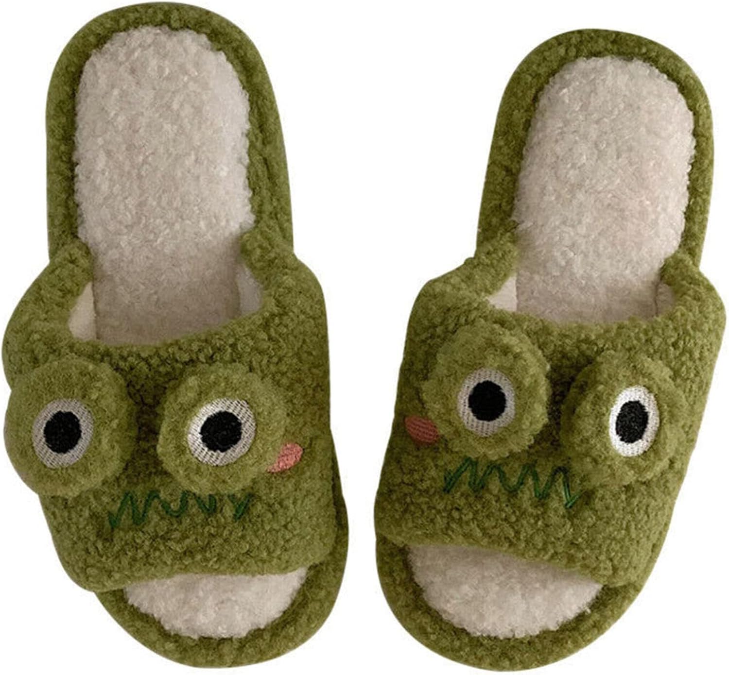 Тапочки Zureto Frog для женщин, милые плюшевые мягкие домашние шлепанцы для дома и улицы, зеленый
Тапочки Zureto Frog для женщин, милые плюшевые мягкие домашние шлепанцы для дома и улицы, зеленый