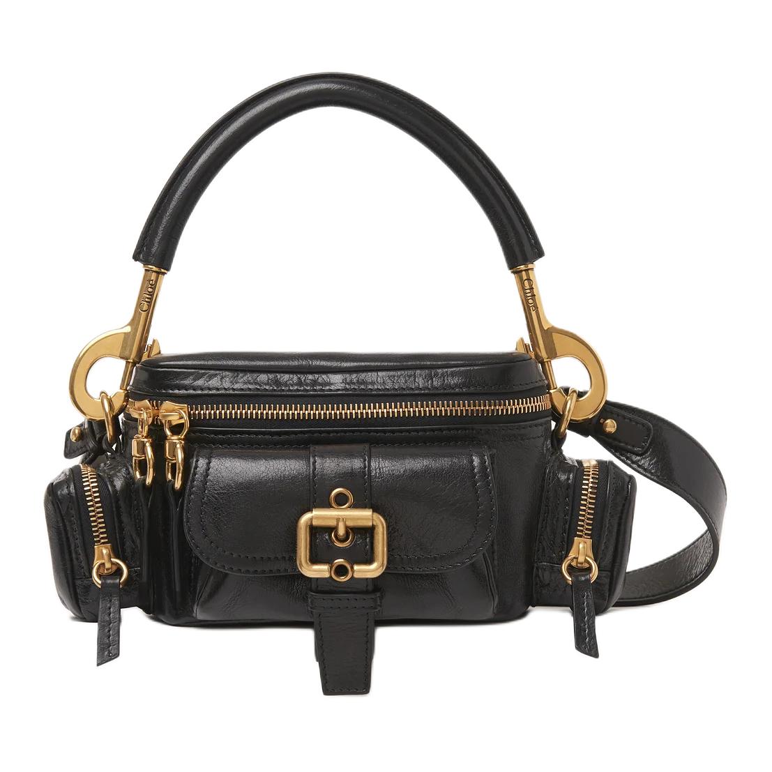 Chloé Сумка через плечо маленькая женская черная из натуральной глянцевой кожи 
Chloé Сумка через плечо маленькая женская черная из натуральной глянцевой кожи
