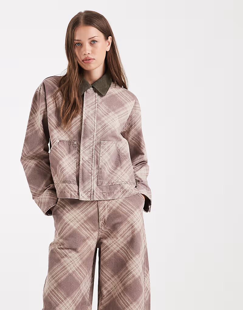 Куртка в клетку с потертостями Asos Design
Куртка в клетку с потертостями Asos Design