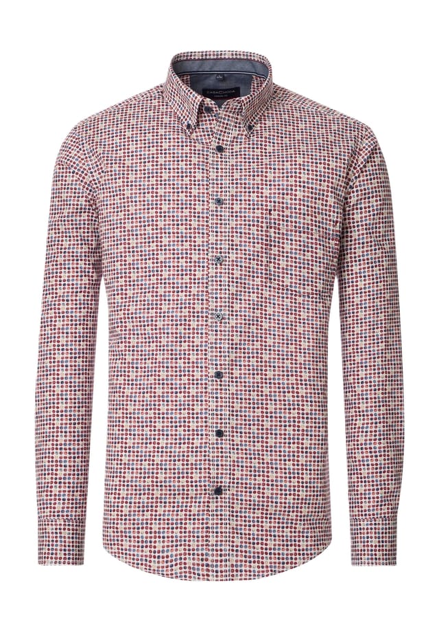 Рубашка свободного кроя с длинными рукавами и воротником на пуговицах. Casamoda, красный
Рубашка свободного кроя с длинными рукавами и воротником на пуговицах. Casamoda, красный