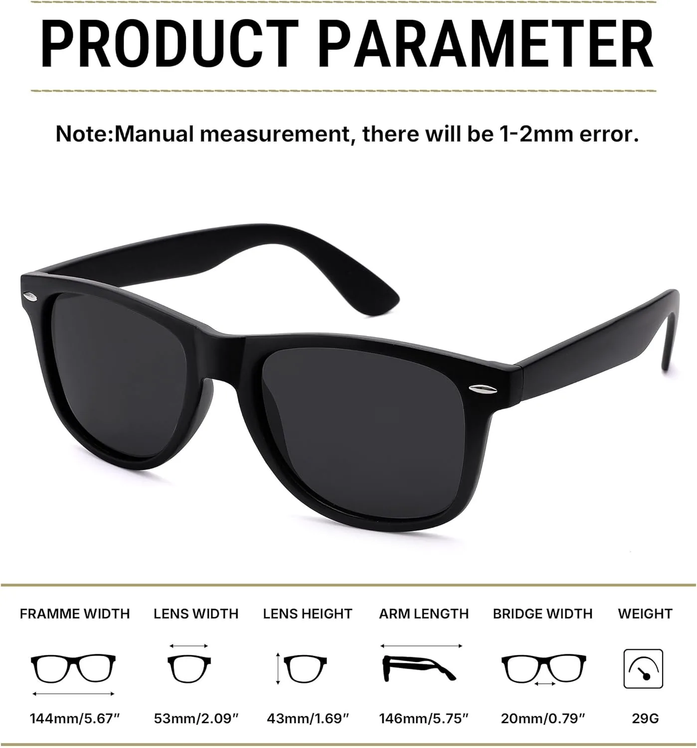 Поляризованные квадратные солнцезащитные очки Pro Acme для мужчин и женщин, модные солнцезащитные очки с защитой от УФ-излучения, Sand Black/Grey + Sand Black/Grey
Поляризованные квадратные солнцезащитные очки Pro Acme для мужчин и женщин, модные солнцезащитные очки с защитой от УФ-излучения, Sand Black/Grey + Sand Black/Grey