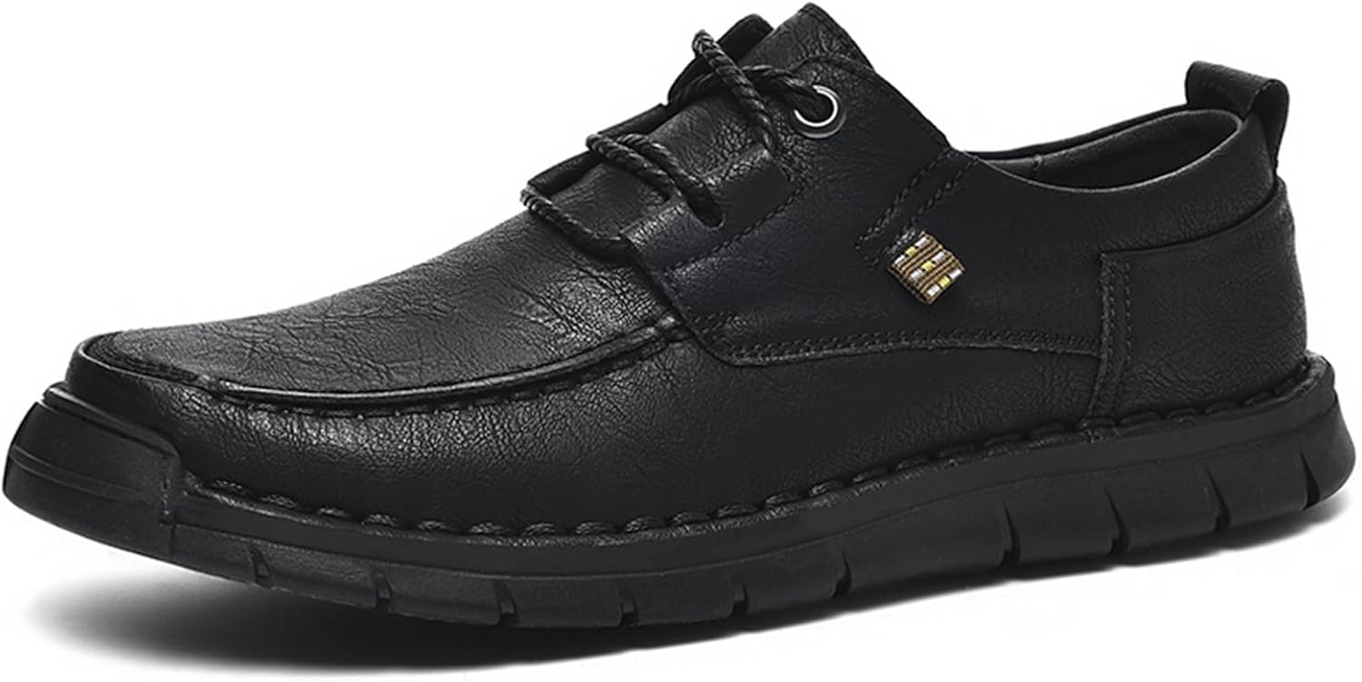 Мужские ручной работы кожаные лоферы с шнуровкой, повседневные туфли с мягкой подошвой, легкие, дышащие, удобные, деловые, нескользящие оксфорды для прогулок, походов, вождения и работы Tixewsjh, черный
Мужские ручной работы кожаные лоферы с шнуровкой, повседневные туфли с мягкой подошвой, легкие, дышащие, удобные, деловые, нескользящие оксфорды для прогулок, походов, вождения и работы Tixewsjh, черный