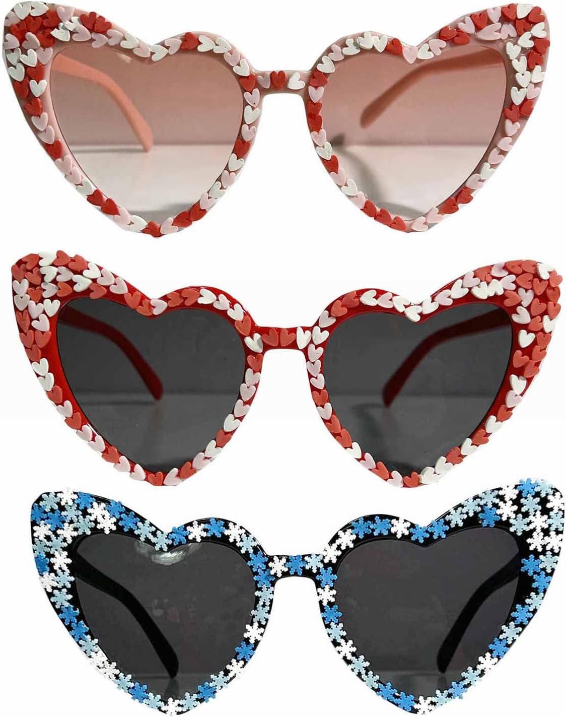 Солнцезащитные очки COTIA в форме сердца для женщин, модные, милые, с оригинальным дизайном, в стиле ретро «кошачий глаз», винтажные, с защитой от УФ-излучения UV400, 3pcs Pink+red+black
Солнцезащитные очки COTIA в форме сердца для женщин, модные, милые, с оригинальным дизайном, в стиле ретро «кошачий глаз», винтажные, с защитой от УФ-излучения UV400, 3pcs Pink+red+black