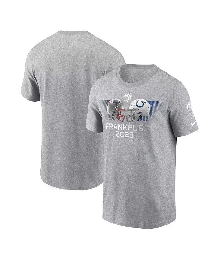 Мужская футболка Heather Gray New England Patriots Vs. Indianapolis Colts 2023 Frankfurt Game Essential Nike
Мужская футболка Heather Gray New England Patriots Vs. Indianapolis Colts 2023 Frankfurt Game Essential Nike
