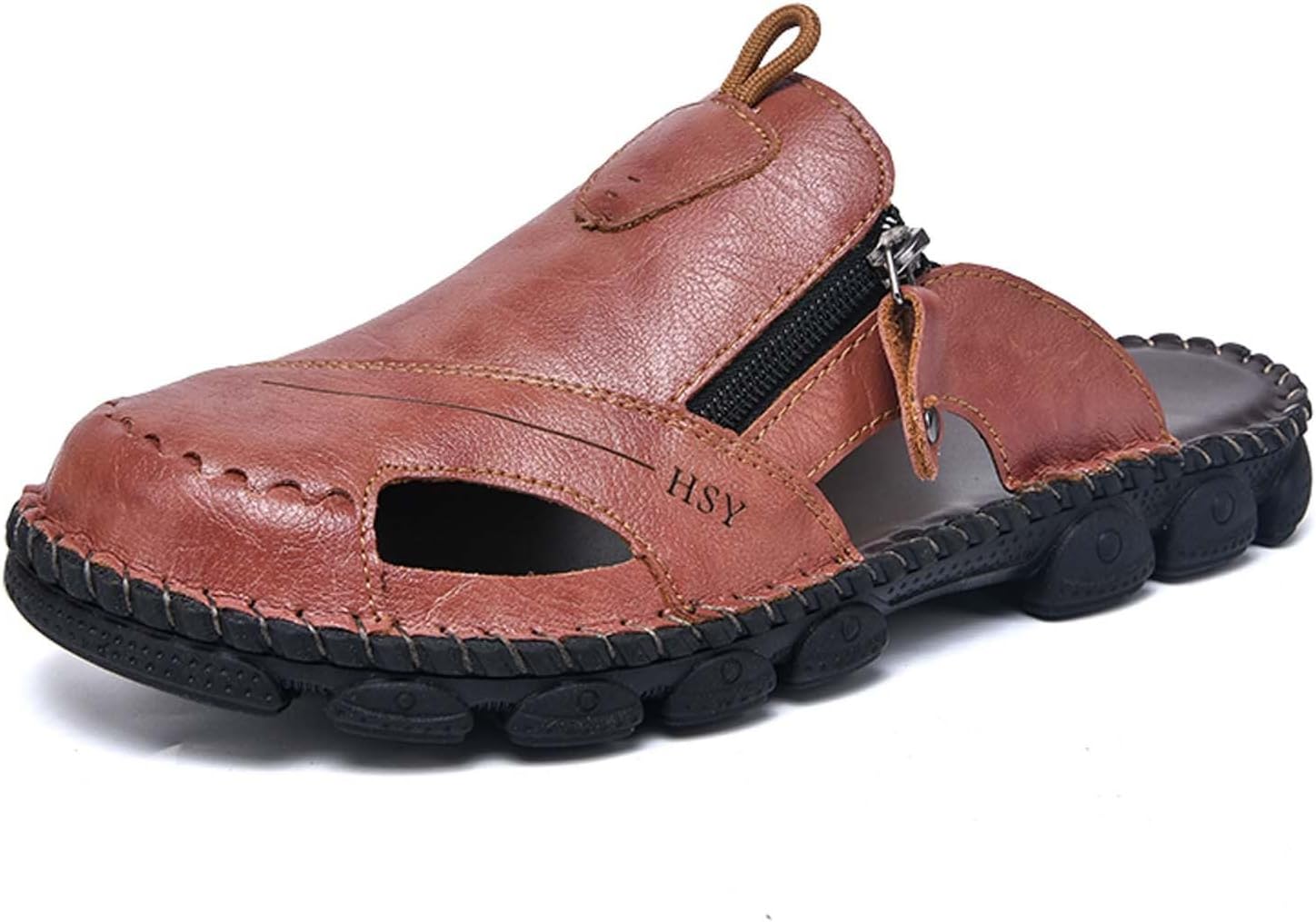 Мужские кожаные сандалии с закрытым носком, летние повседневные дышащие пляжные туфли-рыбацкие, удобные для улицы, без шнурков Generic, коричневый
Мужские кожаные сандалии с закрытым носком, летние повседневные дышащие пляжные туфли-рыбацкие, удобные для улицы, без шнурков Generic, коричневый