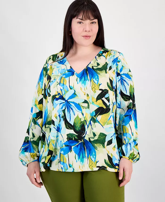 Плюс сайз топ с длинным рукавом и принтом JM Collection, слоновая кость/кремовый
Плюс сайз топ с длинным рукавом и принтом JM Collection, слоновая кость/кремовый