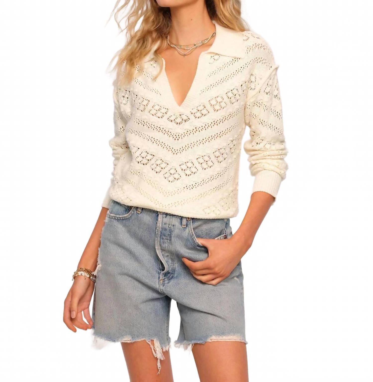 Рензо свитер в белом Heartloom
Рензо свитер в белом Heartloom