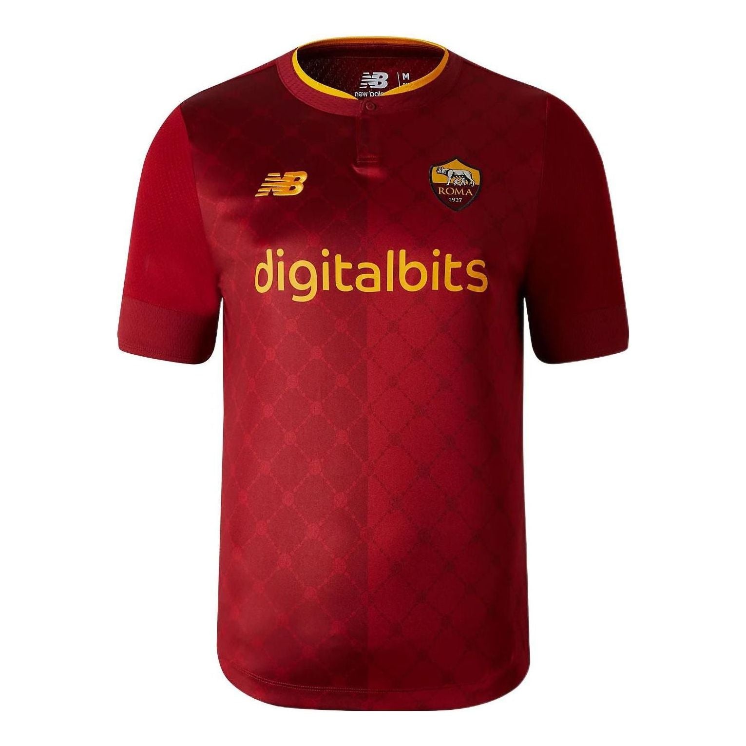Домашняя футболка New Balance As Roma 22/23, цвет бордово-желтый
Домашняя футболка New Balance As Roma 22/23, цвет бордово-желтый