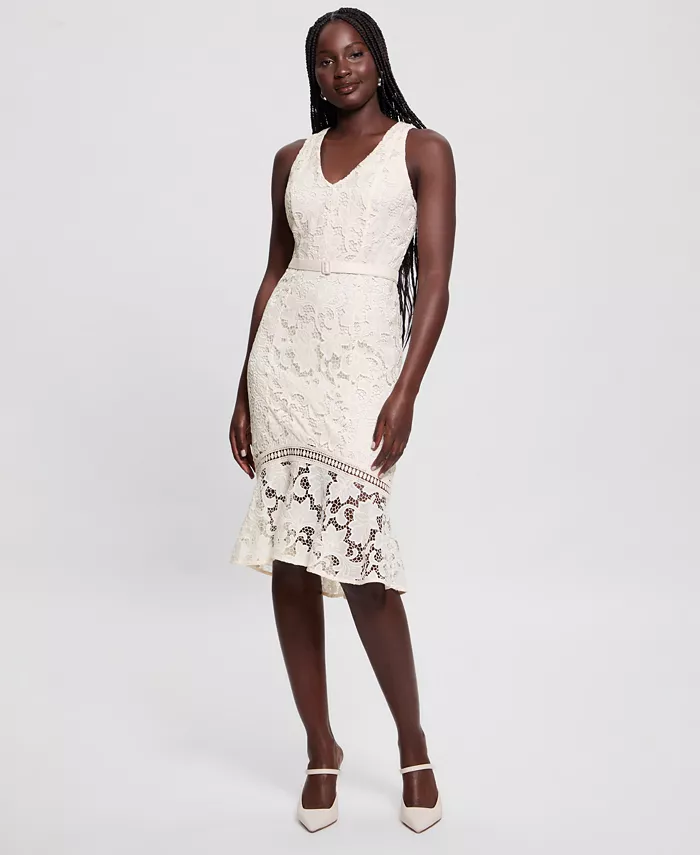 Женское платье Itzel с V-образным вырезом, без рукавов и с поясом GUESS, белый
Женское платье Itzel с V-образным вырезом, без рукавов и с поясом GUESS, белый