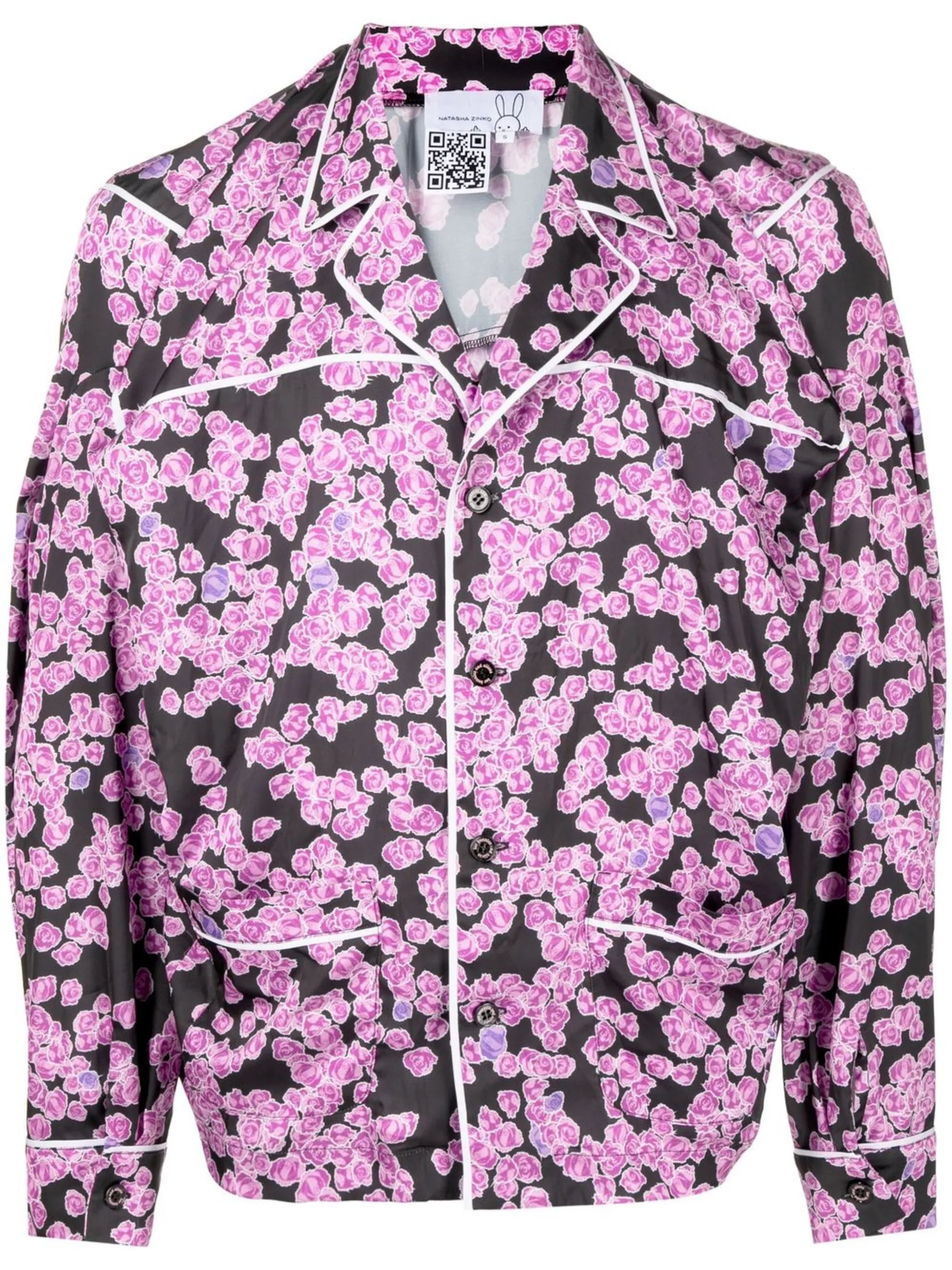 Рубашка с цветочным принтом Natasha Zinko, черный
Рубашка с цветочным принтом Natasha Zinko, черный