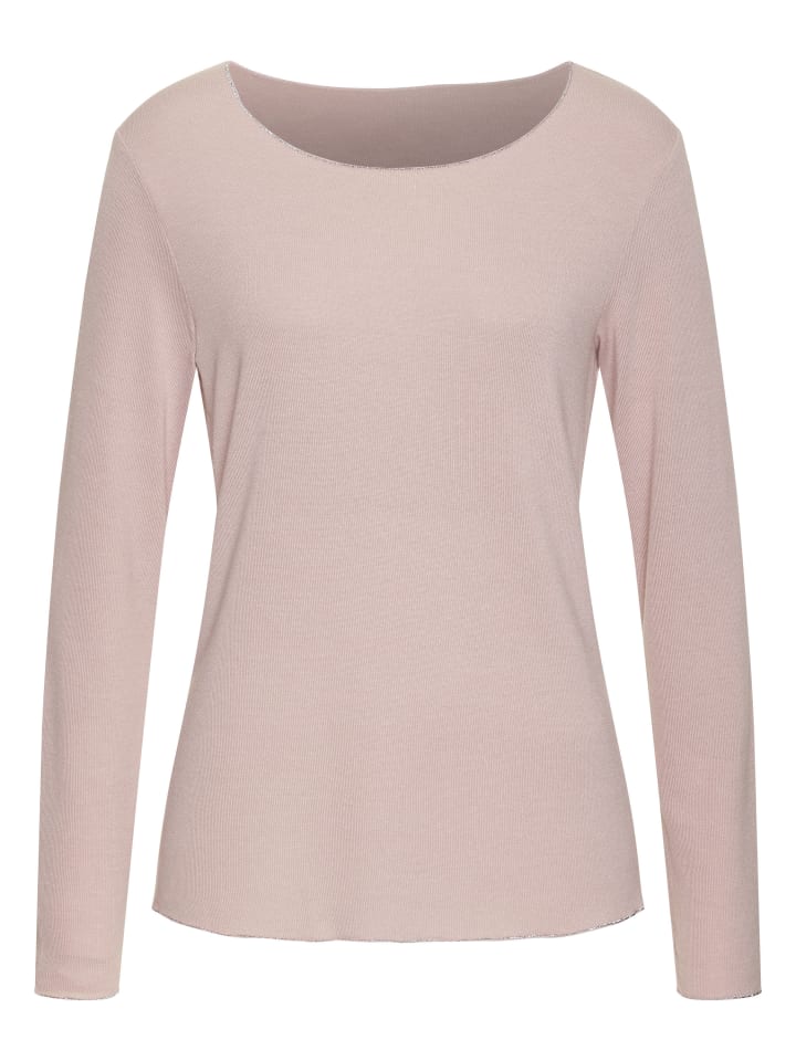 Рубашка с длинным рукавом LASCANA, розовый 
Рубашка с длинным рукавом LASCANA, розовый