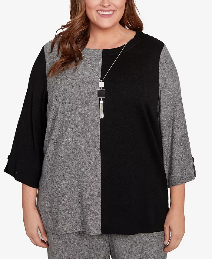 Топ больших размеров Santa Barbara Center с разрезами и ожерельем Alfred Dunner, мультиколор
Топ больших размеров Santa Barbara Center с разрезами и ожерельем Alfred Dunner, мультиколор