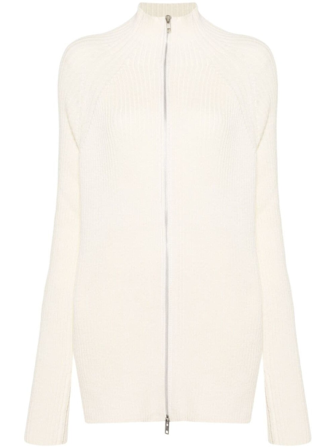 Y's кардиган в рубчик на молнии, белый
Y's кардиган в рубчик на молнии, белый