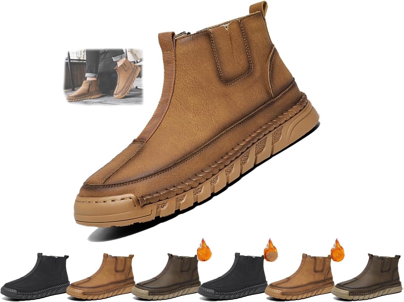 Мужские повседневные кожаные туфли, водонепроницаемые, теплые, слипоны, зимние ботинки для снега, с мягкой подошвой, противоскользящие, чизмовые ботинки до щиколотки для прогулок, вождения, ежедневных поездок и повседневных выходов Generic, кори...
Мужские повседневные кожаные туфли, водонепроницаемые, теплые, слипоны, зимние ботинки для снега, с мягкой подошвой, противоскользящие, чизмовые ботинки до щиколотки для прогулок, вождения, ежедневных поездок и повседневных выходов Generic, кори...