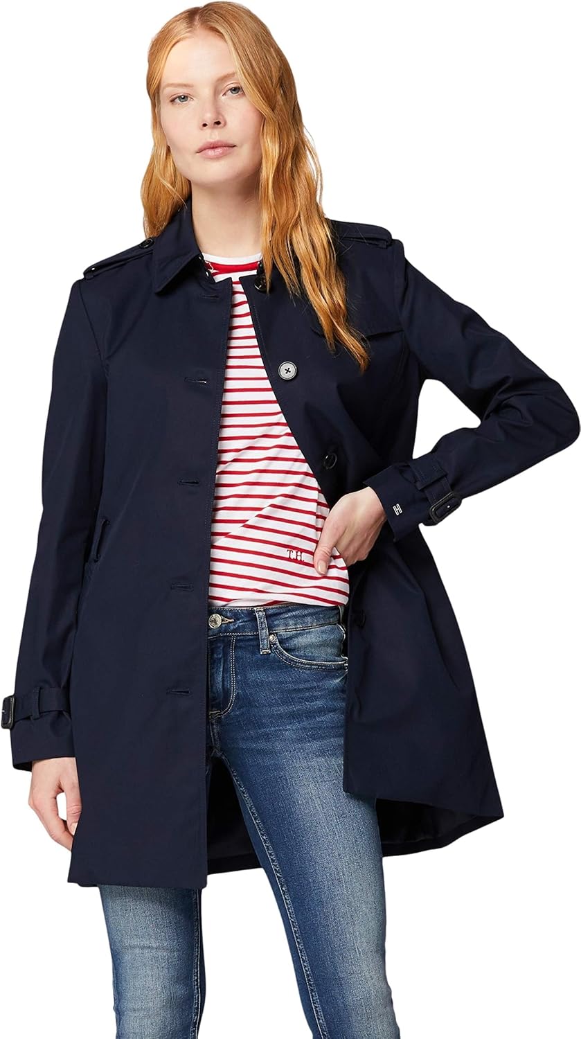Женский однобортный тренч Tommy Hilfiger Heritage, Midnight
Женский однобортный тренч Tommy Hilfiger Heritage, Midnight