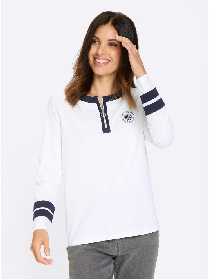 Рубашка с длинными рукавами белого и темно-синего цветов Sieh an!
Рубашка с длинными рукавами белого и темно-синего цветов Sieh an!