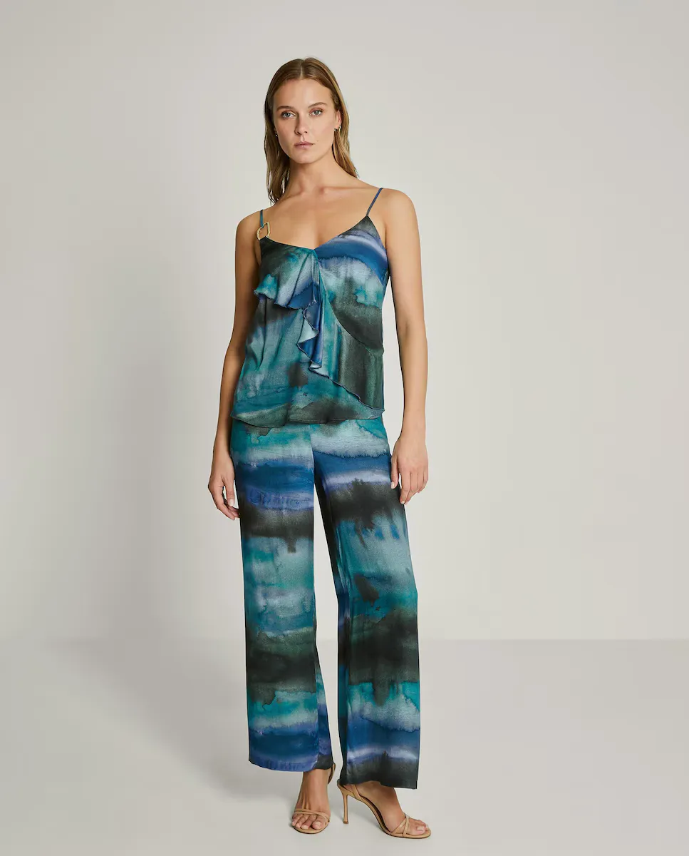 Женские струящиеся брюки с принтом тай-дай Trucco, мультиколор
Женские струящиеся брюки с принтом тай-дай Trucco, мультиколор